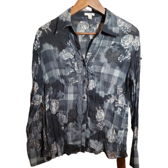 Conrad C Black & Grey Flower Motif with Lace accent SZ 8 - Picture 10 of 10